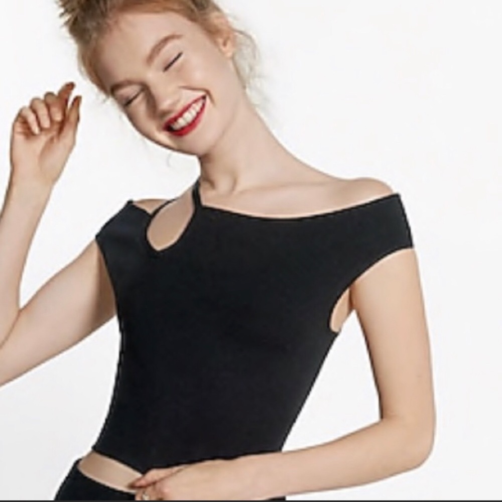 Express ~Asymmetrical Off the Shoulder Tank Top Very Stylish